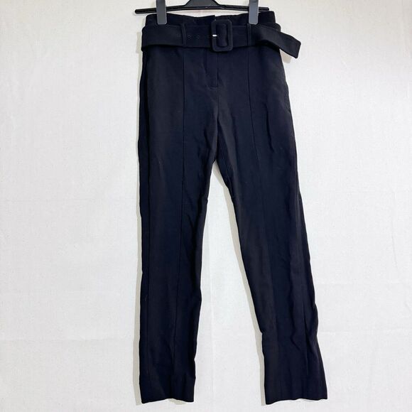 Theory Women Black Belted Pants Women's Size 0 - Picture 1 of 8
